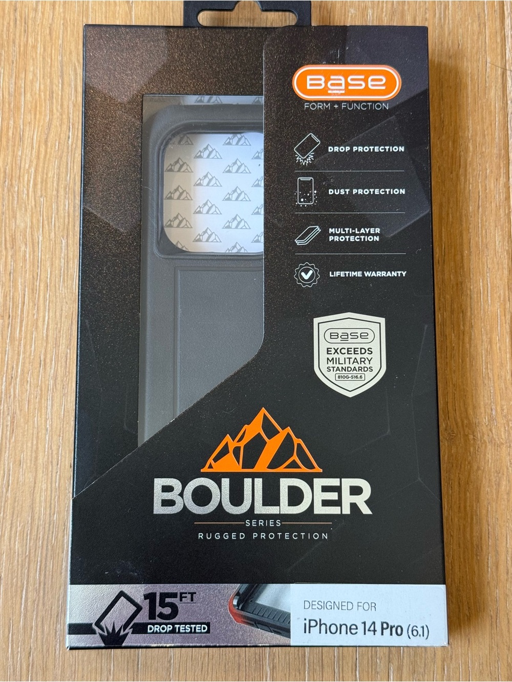 New xBase Boulder Rugged Protection Case for iPhone 14 Pro 6.1” Black Case